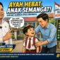 ILUSTRASI Gerakan Ayah Mengantar Anak di Hari Pertama Sekolah (GAMAS).