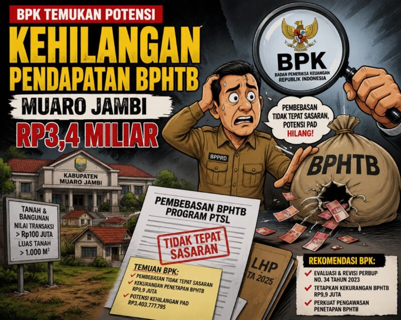 ILUSTRASI KEHILANGAN PAD DAERAH PEMKAB MUARA JAMBI