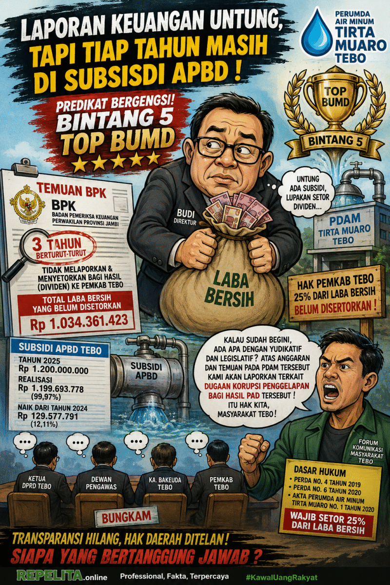 ILUSTRASI PENGELOLAAN KEUANGAN PDAM TIRTA MUARO ATAS TEMUAN BPK 