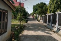 Suasana di Lorong/Gang Cempedak, Jalan 5 Unit 2, Kelurahan Wirotho Agung