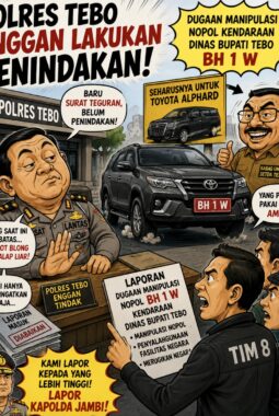 Satlantas Polres Tebo Enggan Lakukan Penindakan Terkait Dugaan Manipulasi Nopol Kendaraan Dinas Bupati Tebo