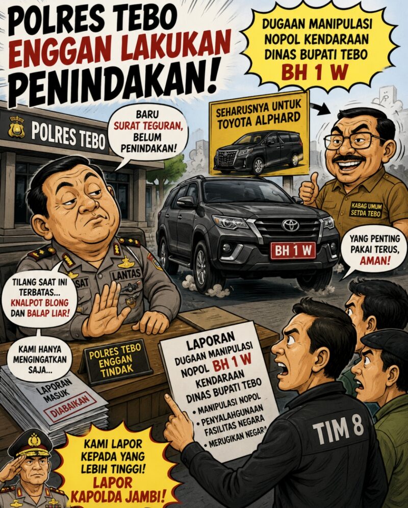 ILUSTRASI LAPORAN TIM 8 TEBO KE POLRES TEBO