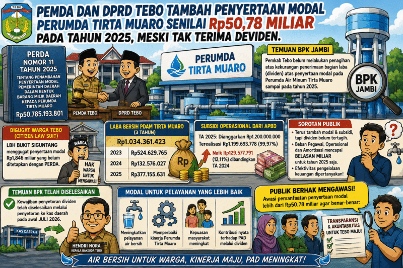ILUSTRASI MODAL DAN TEMUAN PADA PDAM TIRTA MUARO TEBO